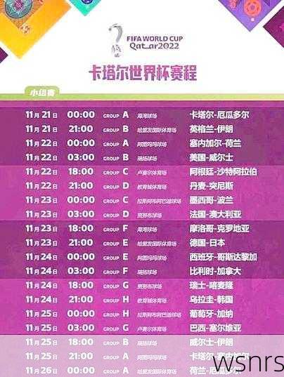 不看后悔系列!新手必看的世界杯赛程攻略